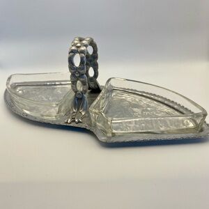 Rodney Kent hammered‎ aluminum tulip serving tray